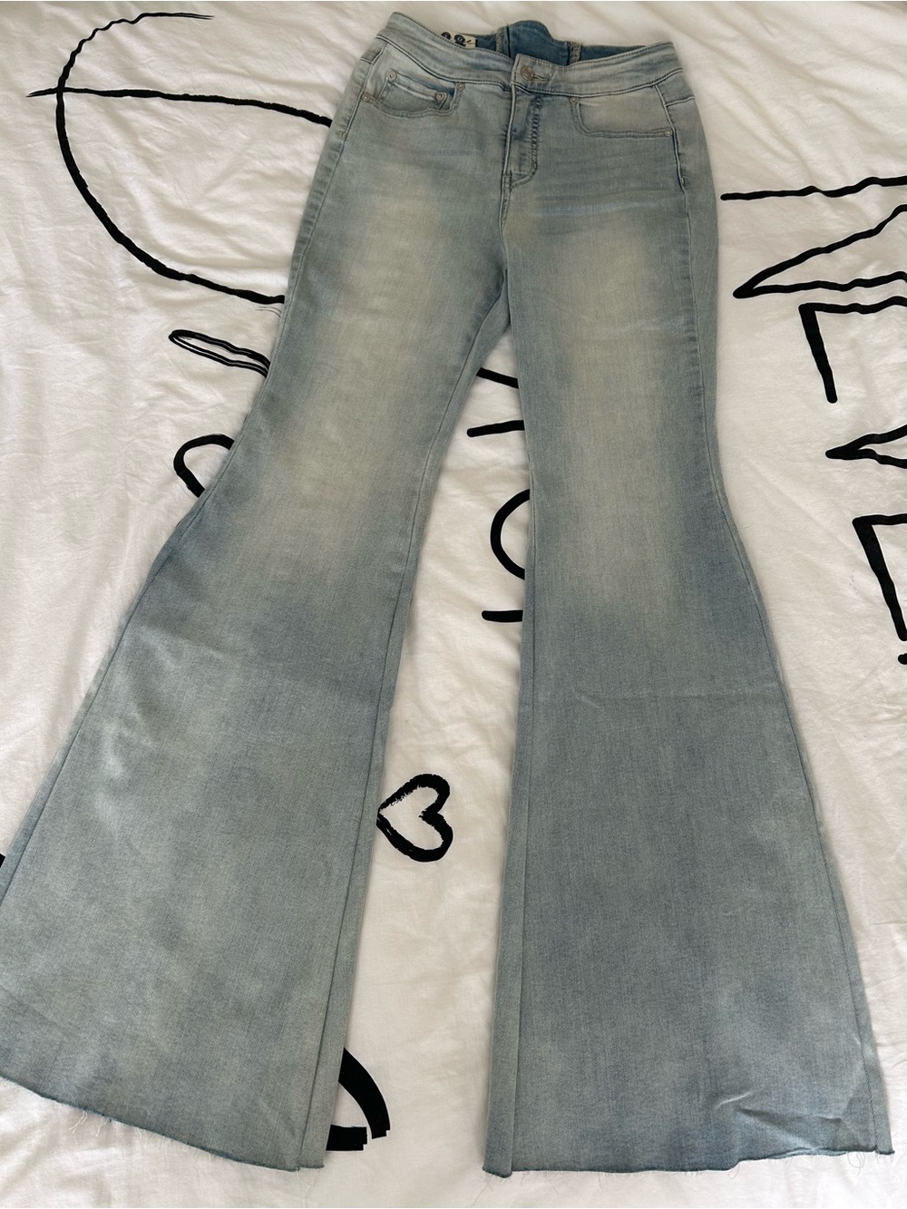 We The Free Light Blue High-Rise Flare Jeans